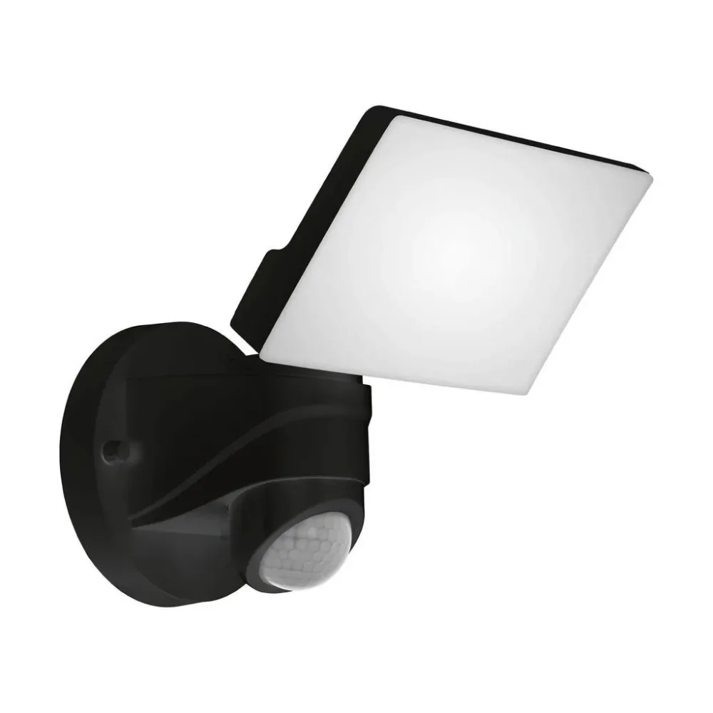 Eglo Wandlampe aussen Pagino Schwarz Kunststoff 26 cm - LED - Lichtfarbe: Tageslichtweiss - Wandlampe aussen- LED Energiesparlampe