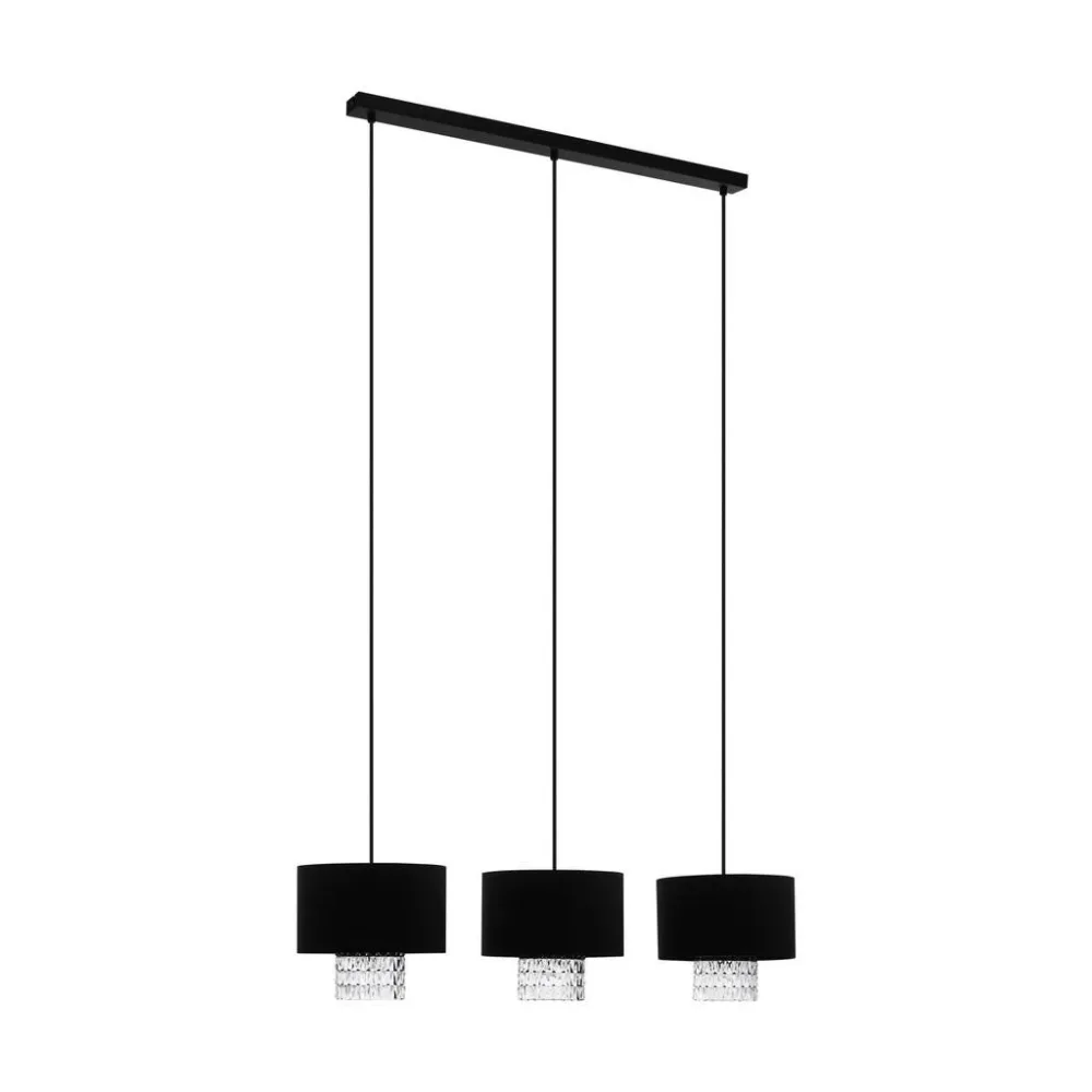 Eglo Pendellampe Sapuara Schwarz Stahl 24 cm 150 cm - Pendellampe