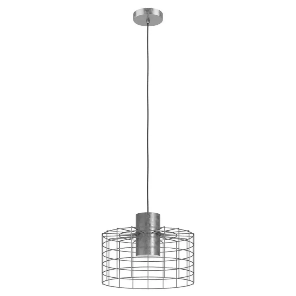 Eglo Pendellampe Milligan Stahl 38 cm 110 cm - Farbe: Verzinkt - Pendellampe