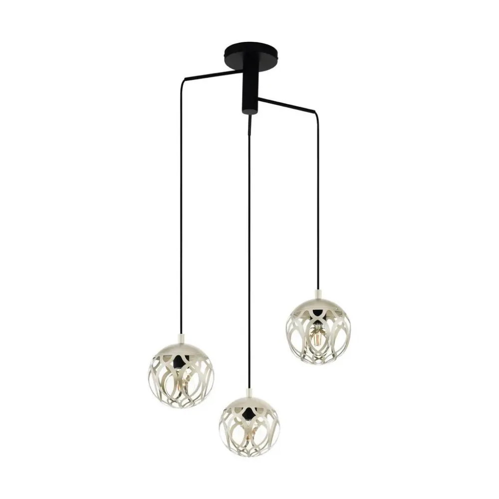 Eglo Pendellampe Mirtazza Schwarz Stahl 59 cm 110 cm - Pendellampe