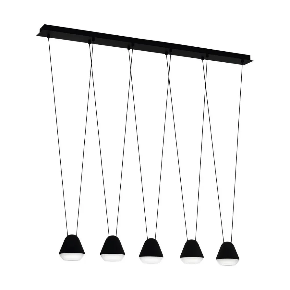 Eglo Pendellampe Palbieta Schwarz Stahl/Kunststoff 11.5 cm 116 cm - Farbe: Schwarz/klar - LED - Material: Kunststoff/Stahl - Pendellampe- LED