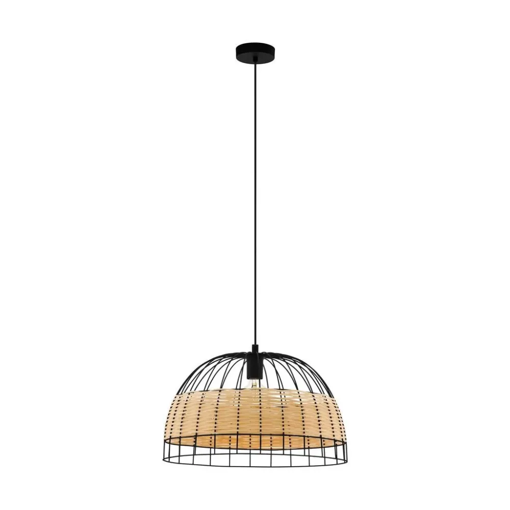 Eglo Pendellampe Anwick Schwarz Stahl 50 cm 110 cm - Pendellampe