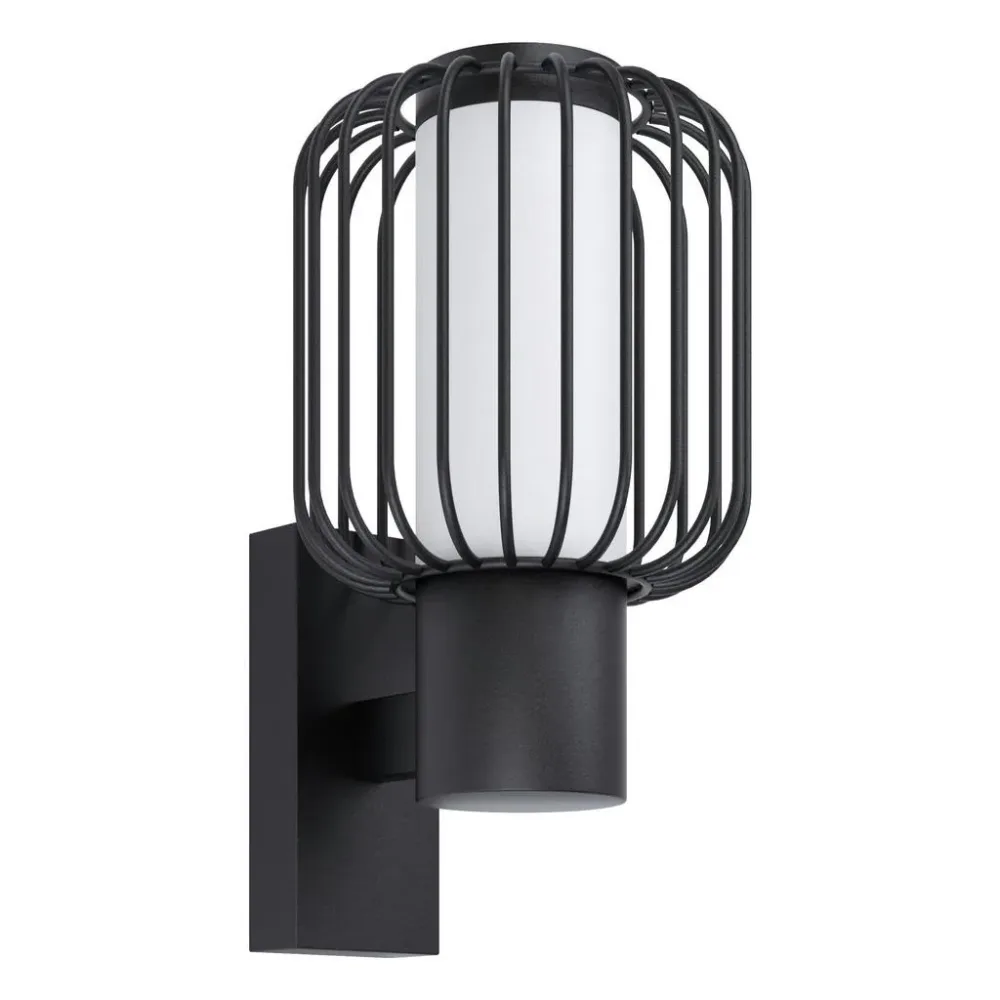 Eglo Aussen-Wandleuchte Ravello Schwarz-Weiss | 27.5 × 25.5 × 16.5 cm