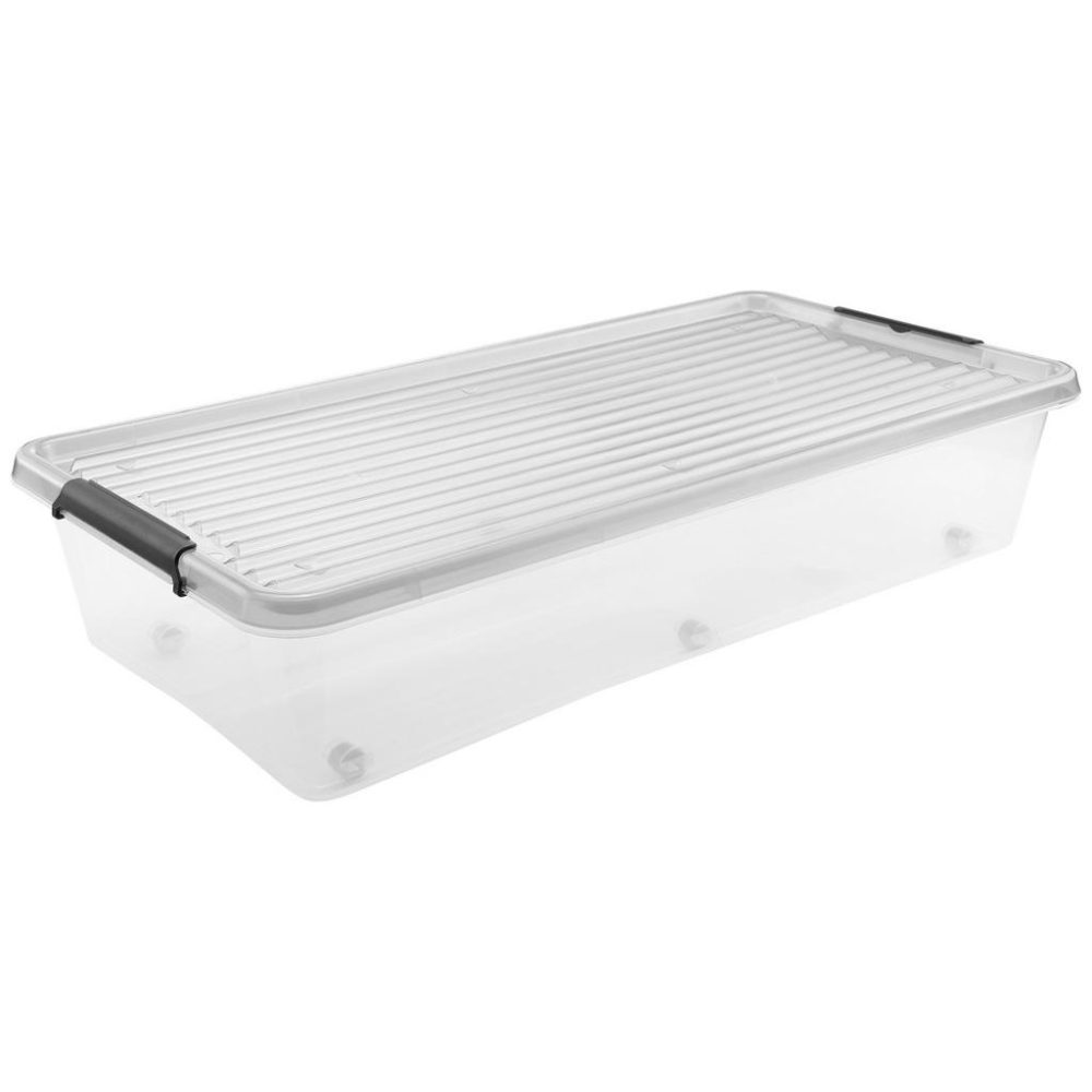 Unterbettroller Rita In Schwarz/transparent Ca. 35l