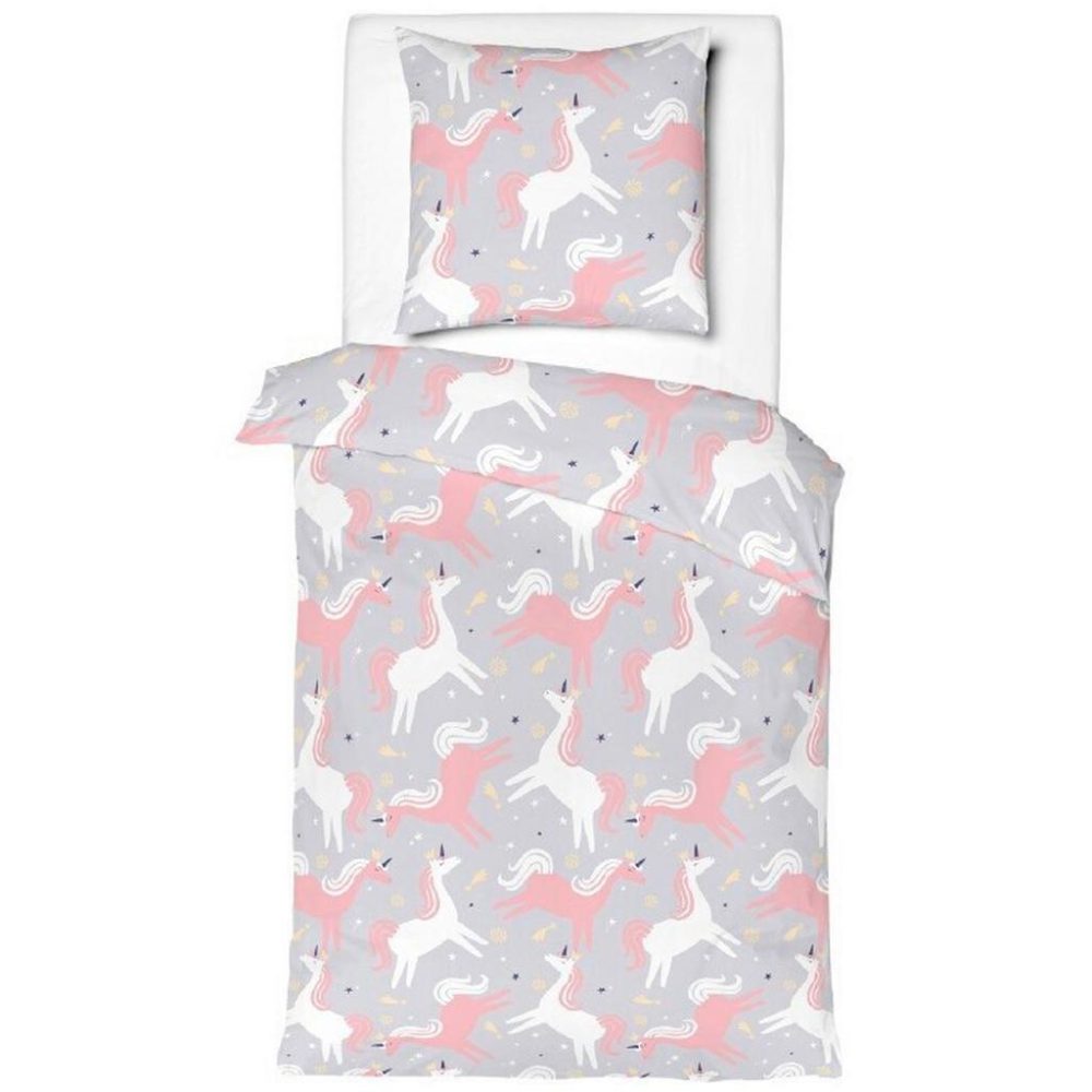 Kinderbettwäscheset Einhorn Renforcé 160/210 cm 