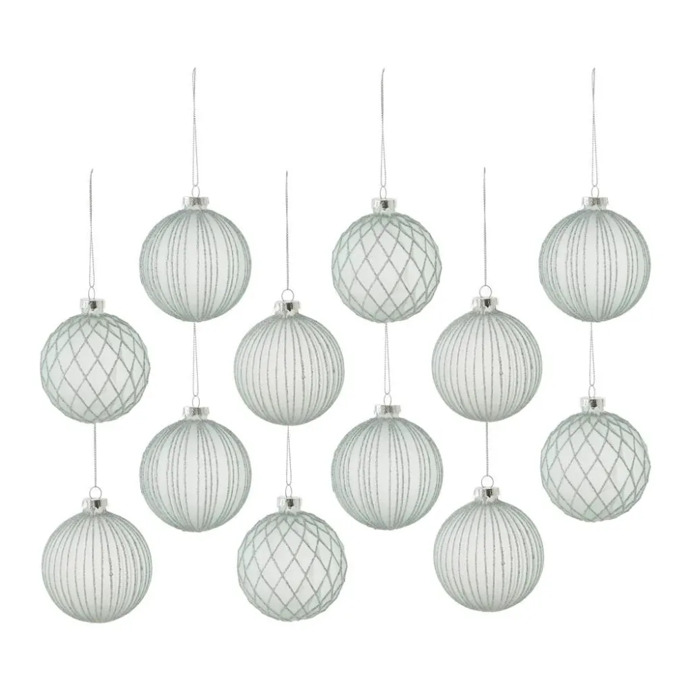 Christbaumkugel-set Miracle Pastellblau 12-Teilig 12-teilig 