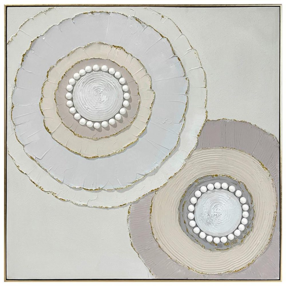 Keilrahmenbild Adele Grau/beige Ca. 102x102cm 102/102/4,5 cm 