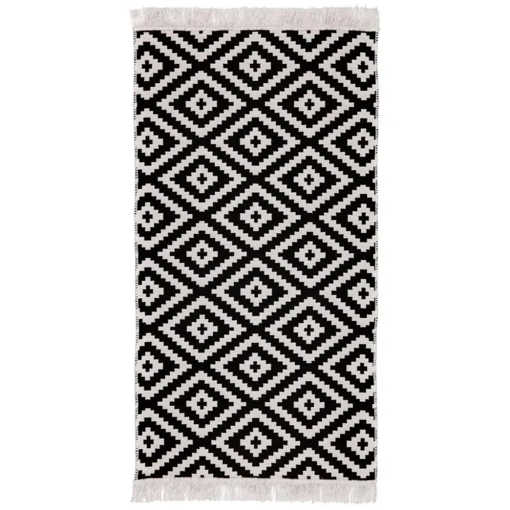 Handwebteppich Inaya In Schwarz/weiss Ca. 80x150cm 80/150 cm 