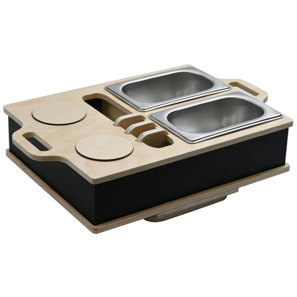 Couchbar Snacky In Natur/schwarz/silber 