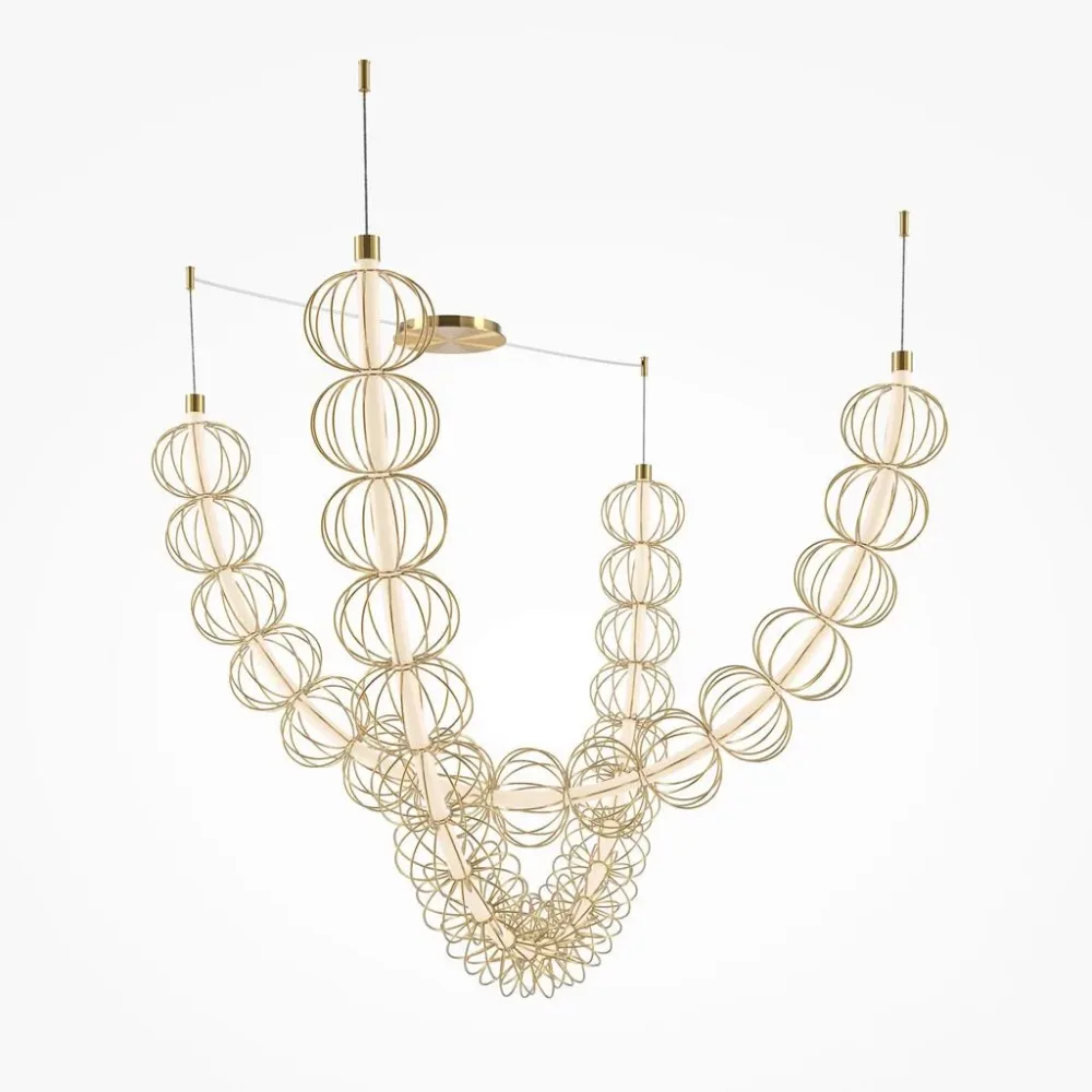 LED Design Pendel- und Deckenlampe „Golden Cage II“ Maytoni