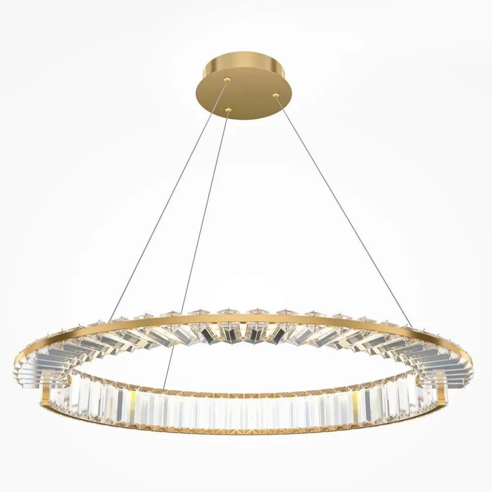 Ring LED Design Kristall-Pendellampe „Krone“ Maytoni