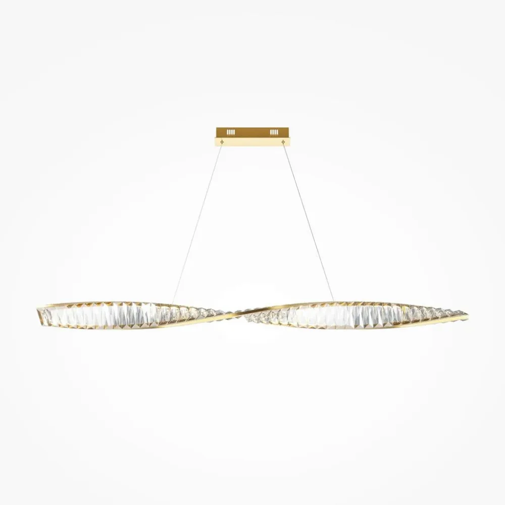 Wave LED Design Kristall-Pendellampe „Krone“ Maytoni