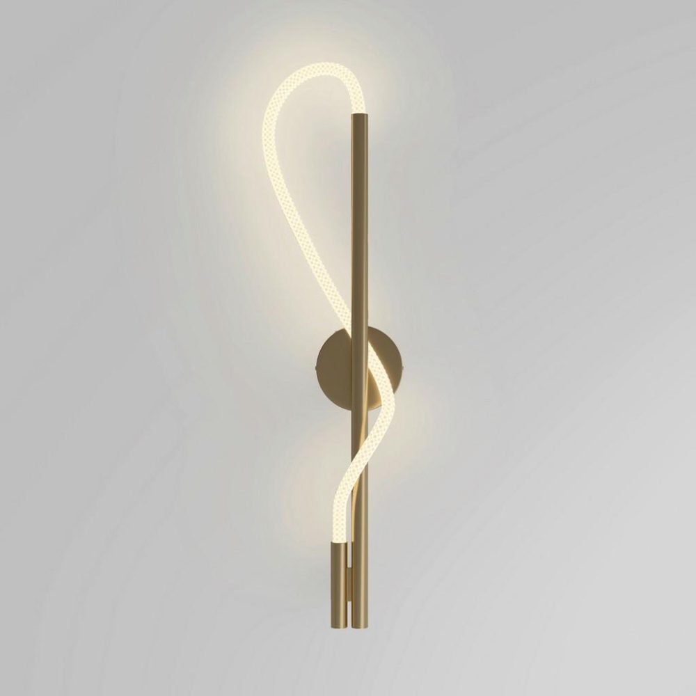 Wandleuchte Tau Weiss/goldfarben Max. 13 Watt  