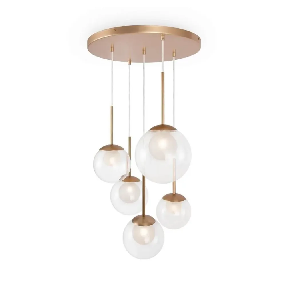 Pendelleuchte Basic Form Goldfarben Max. 20 Watt 45/64,1 cm  