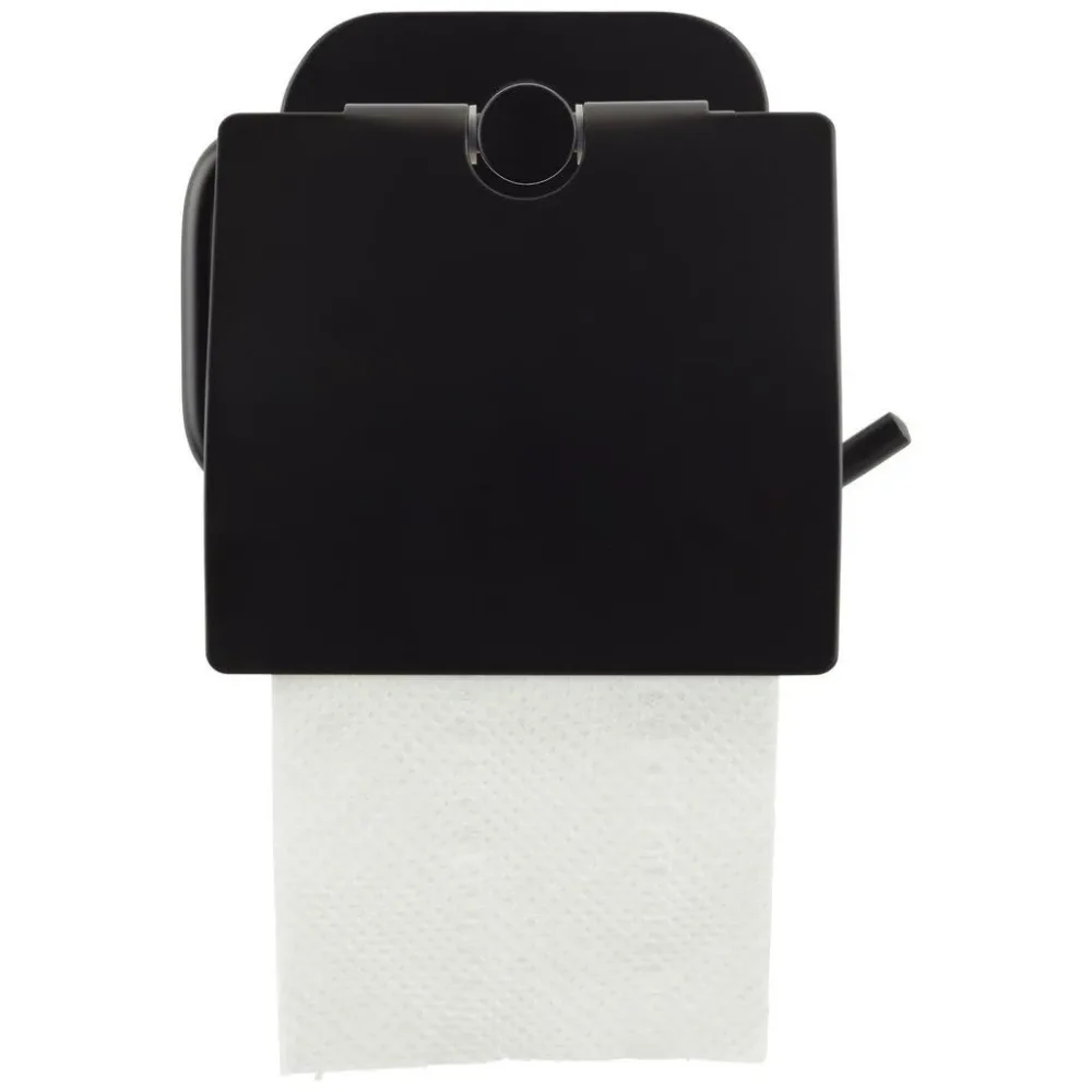 Toilettenpapierhalter Aus Metall In Schwarz 14/12,5/7 cm 