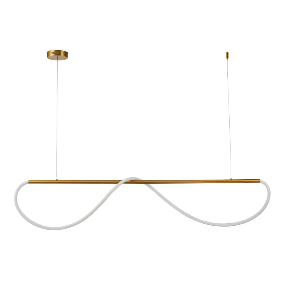 Led-hängeleuchte Lp-2345/1p M Gd Meleca M Gold 160/15/130 cm  