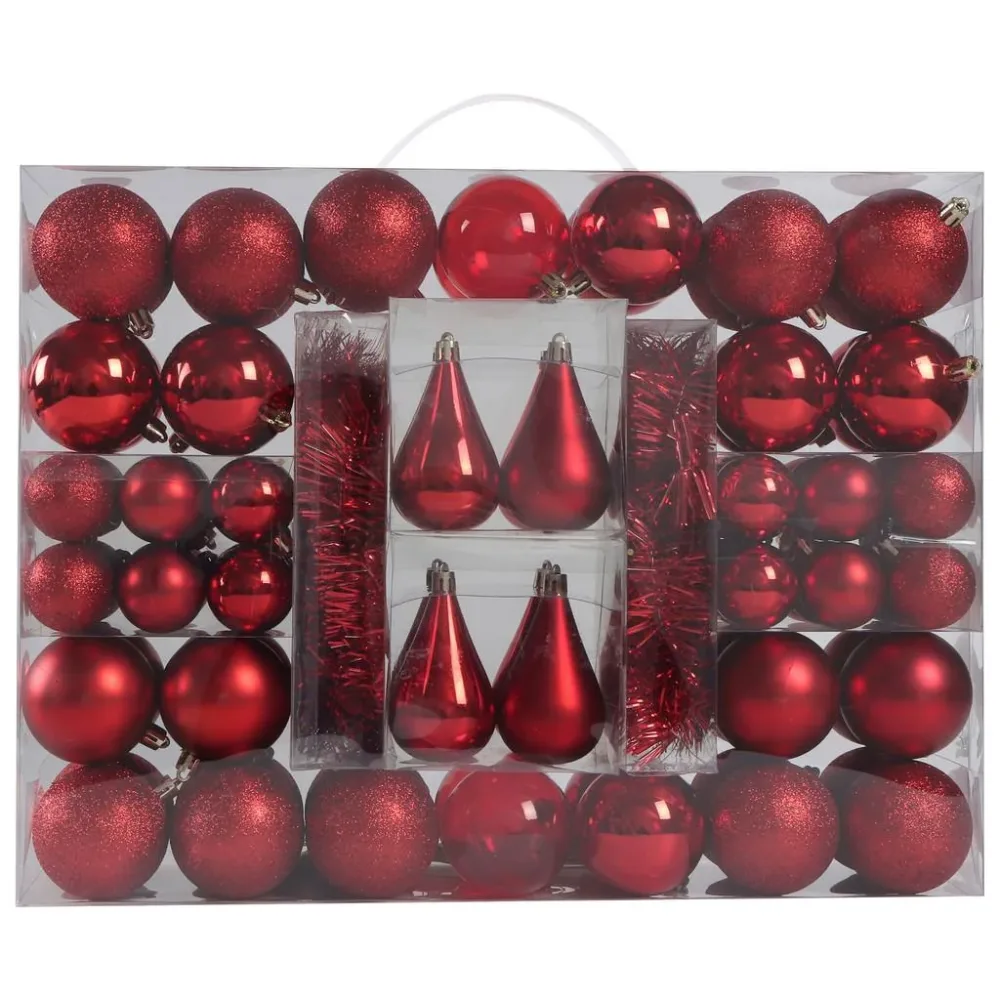 Christbaumkugel-Set Joy Rot 