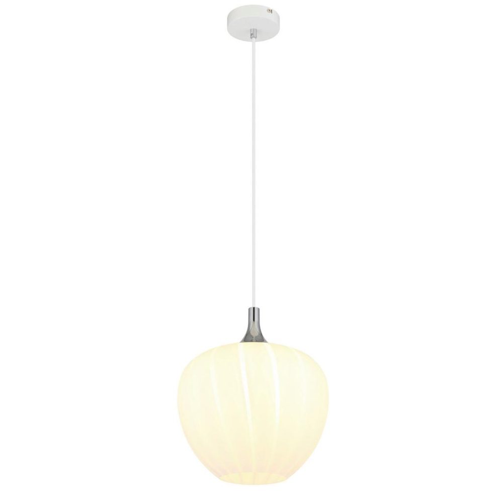 Hängeleuchte Maxy Weiss/chrom Max. 60 Watt 29/120 cm  