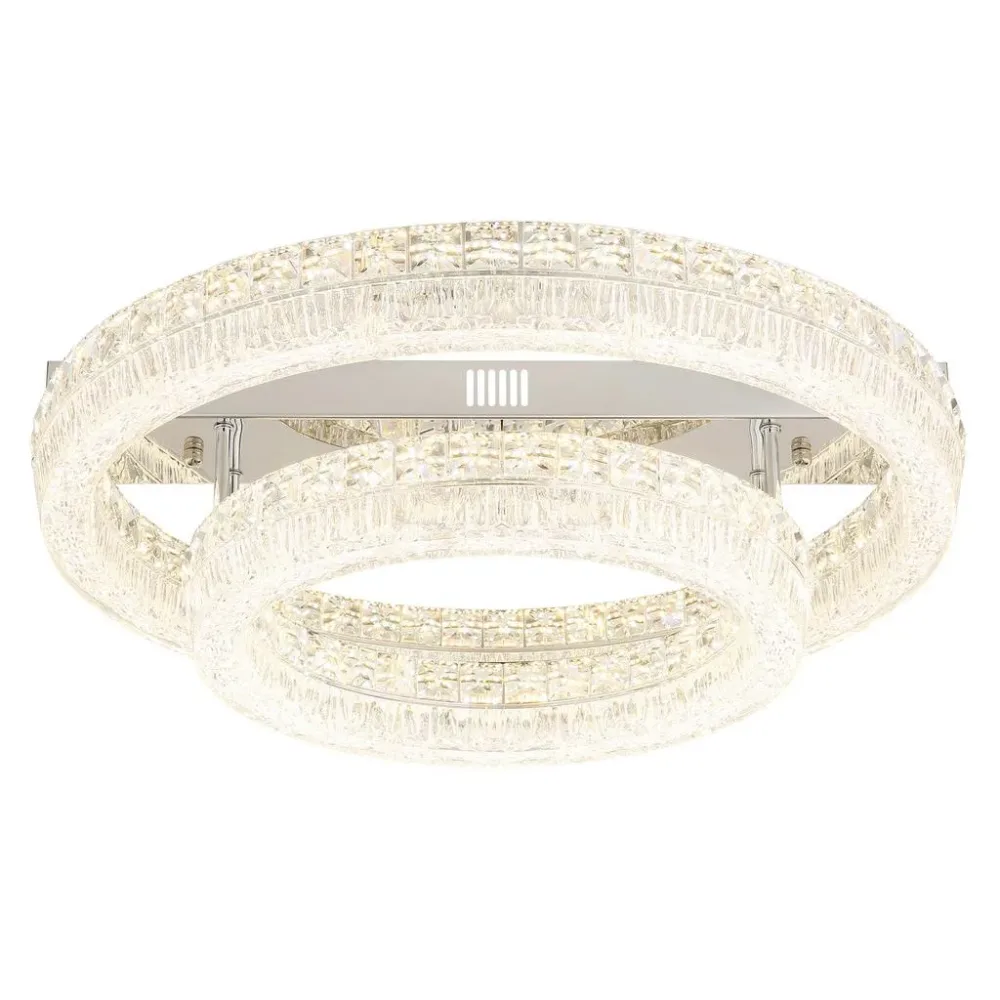 Deckenlampe LAUREL variable Intensität 60cm 60W silberfarben