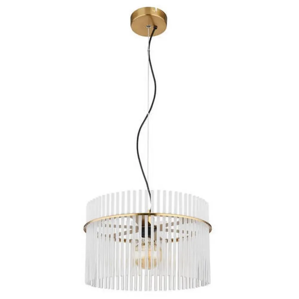 Hängelampe GORLEY 40x150cm 60W goldfarben