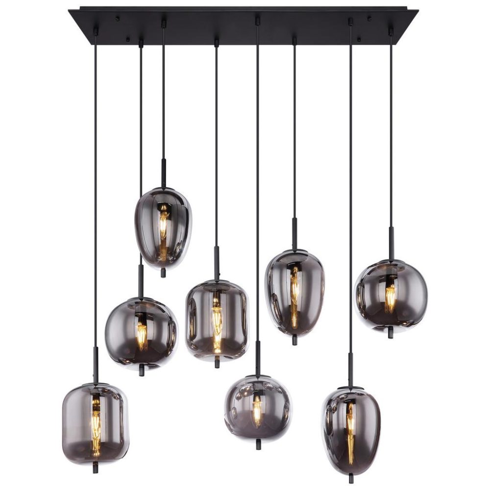 mutoni - Hängeleuchte Blacky Metall  8xE14, One Size, Multicolor