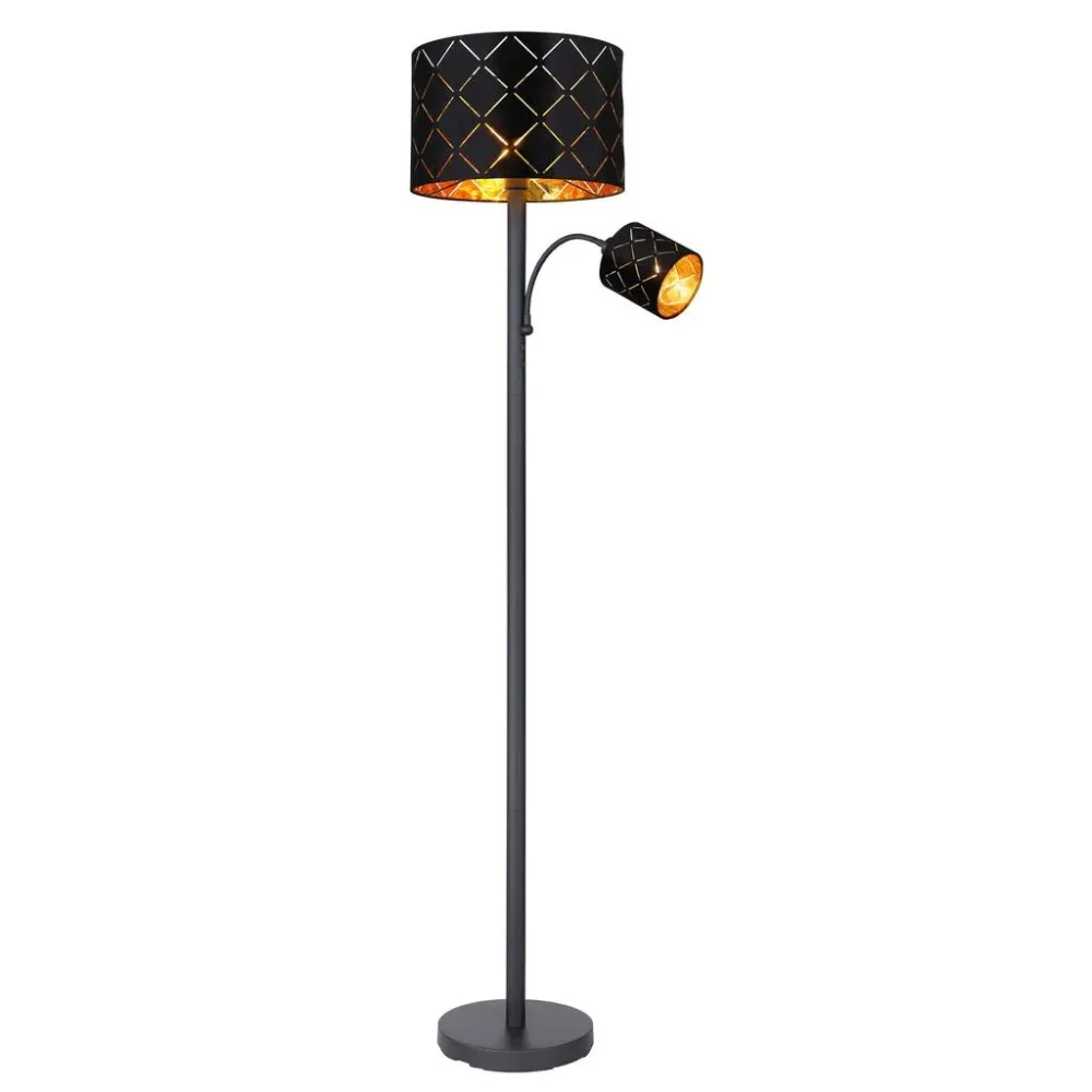 mutoni - Stehleuchte Sunna Metall  1xE27, One Size, Schwarz