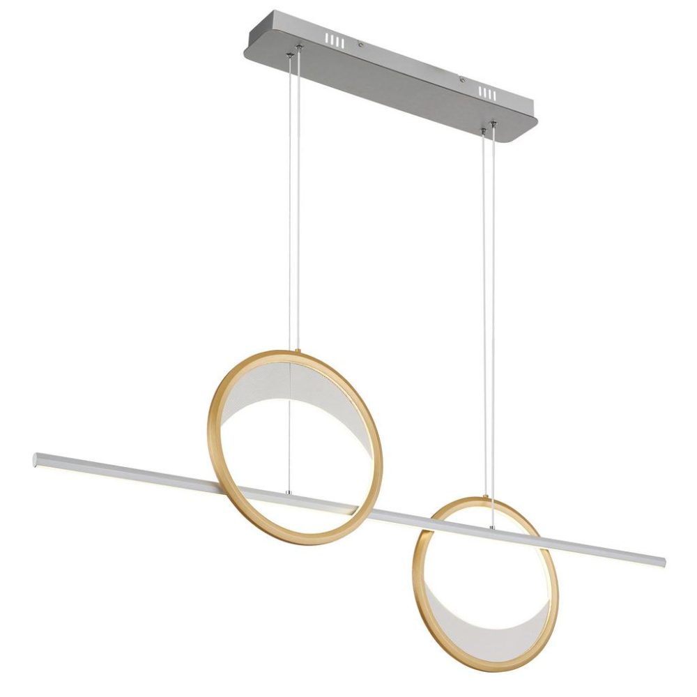 Led-hängeleuchte Umbra Silber-/goldfarben Max. 40 W 120.4/10.5/120 cm  