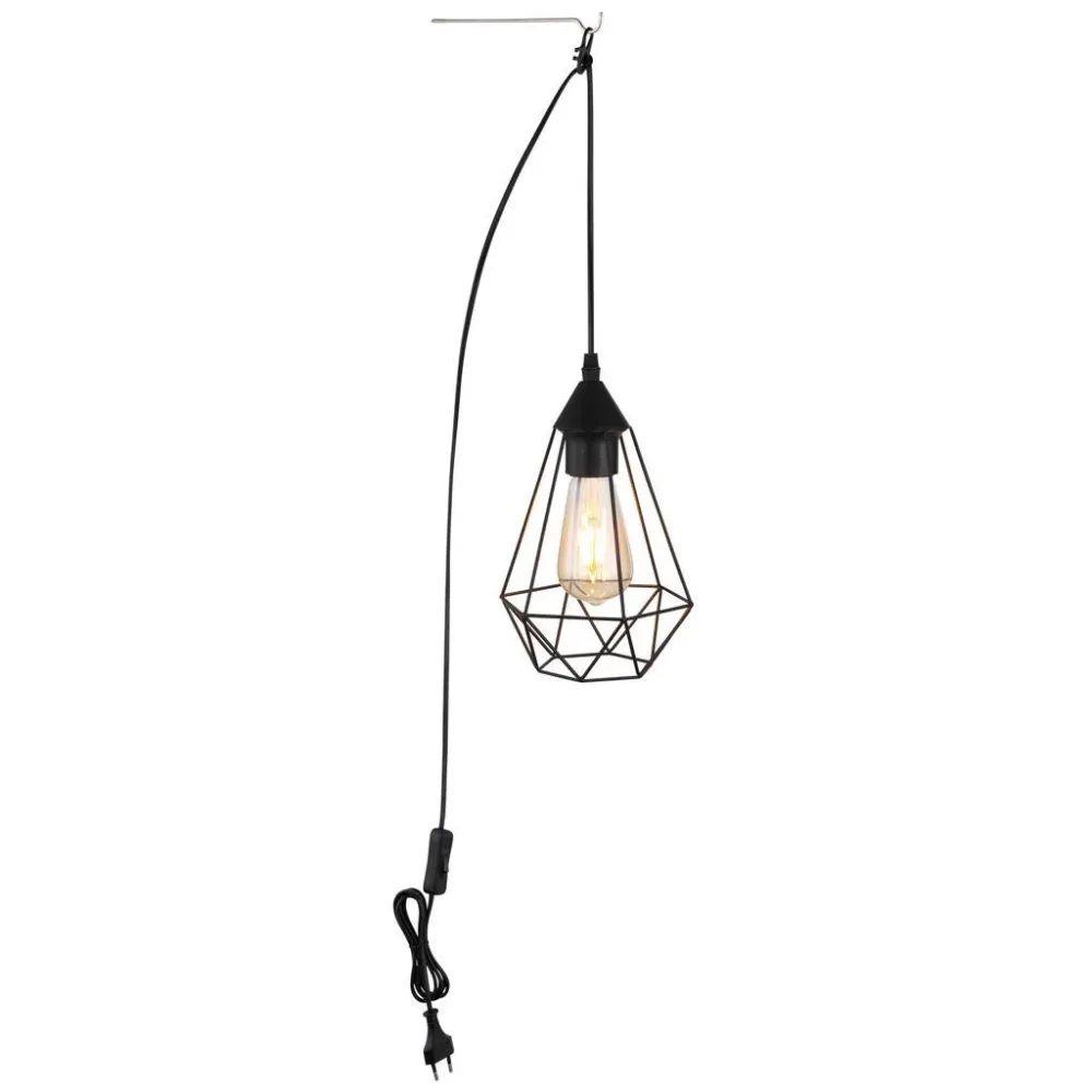 Hängeleuchte Zachary Schwarz Max. 60 Watt 17/26 cm  