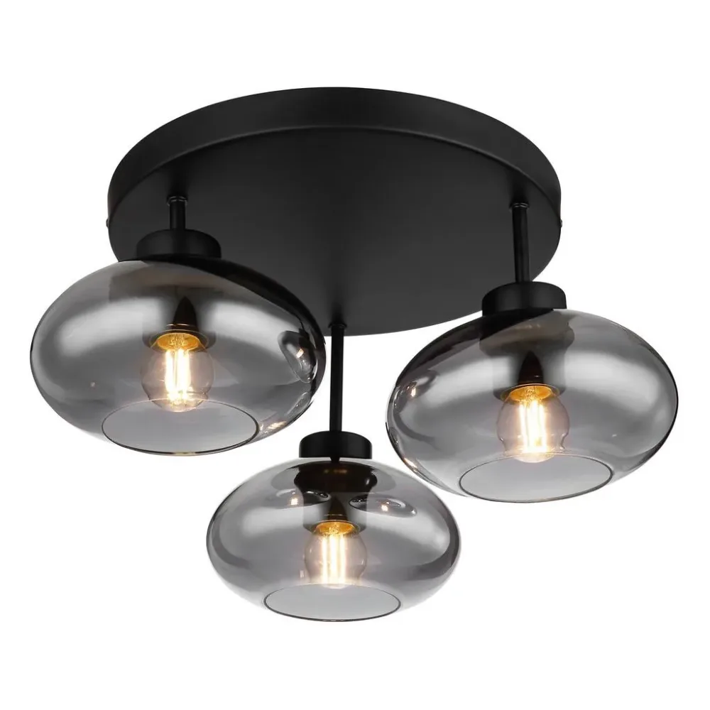 Deckenleuchte Shaun In Schwarz Max. 40 Watt 40/24 cm  