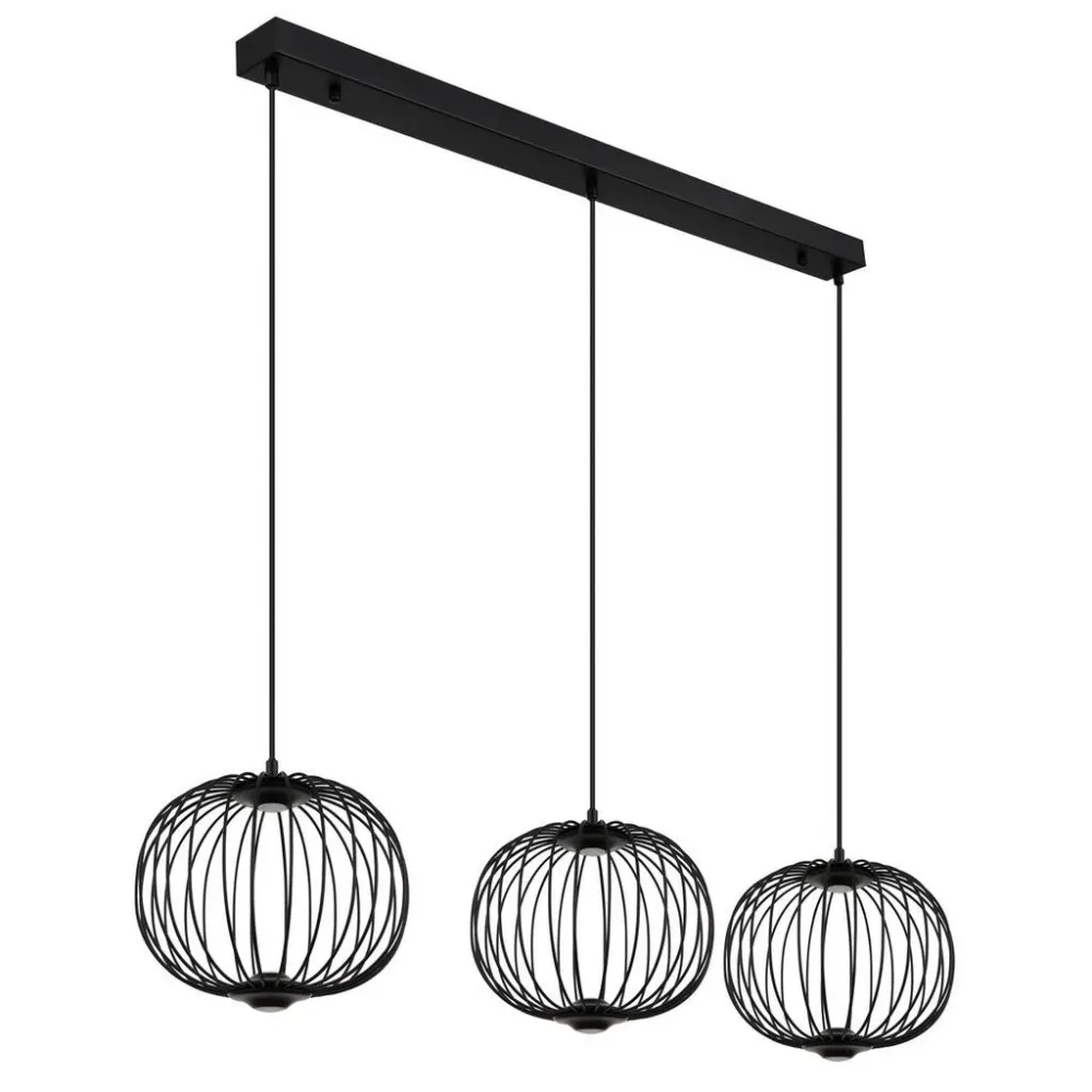 Led-hängeleuchte Galway Schwarz Max. 43 Watt 126/30/150 cm  
