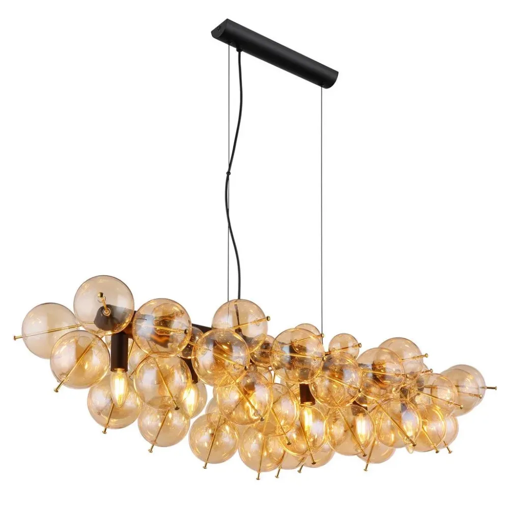 Hängeleuchte Udo Schwarz/gold Max. 25 Watt 103/47/120 cm  
