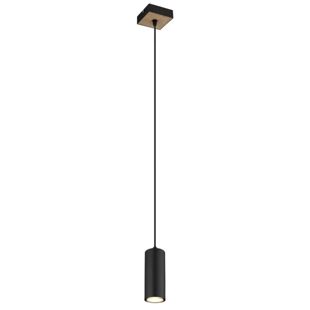 Hängeleuchte Robby Schwarz/dunkelbraun Max. 35w 9/9/120 cm  