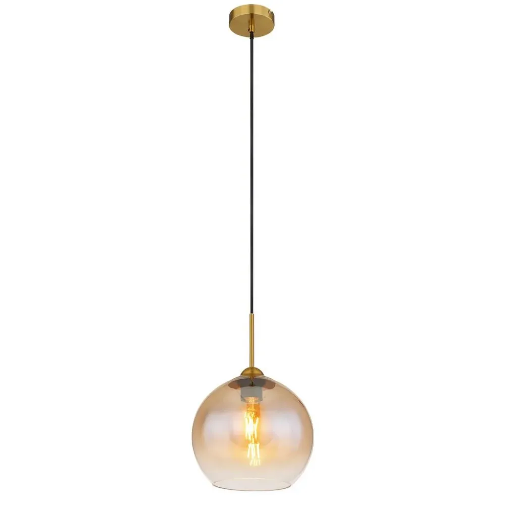 Hängeleuchte Jamessa Messingfarben Max. 60 Watt 25/25/120 cm  