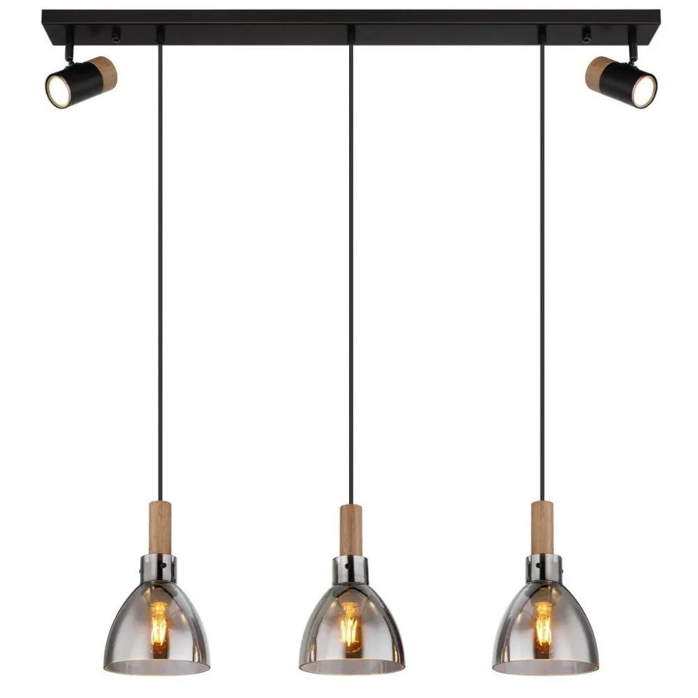 Hängeleuchte Mattea Schwarz Max. 9 Watt 97/16/120 cm  