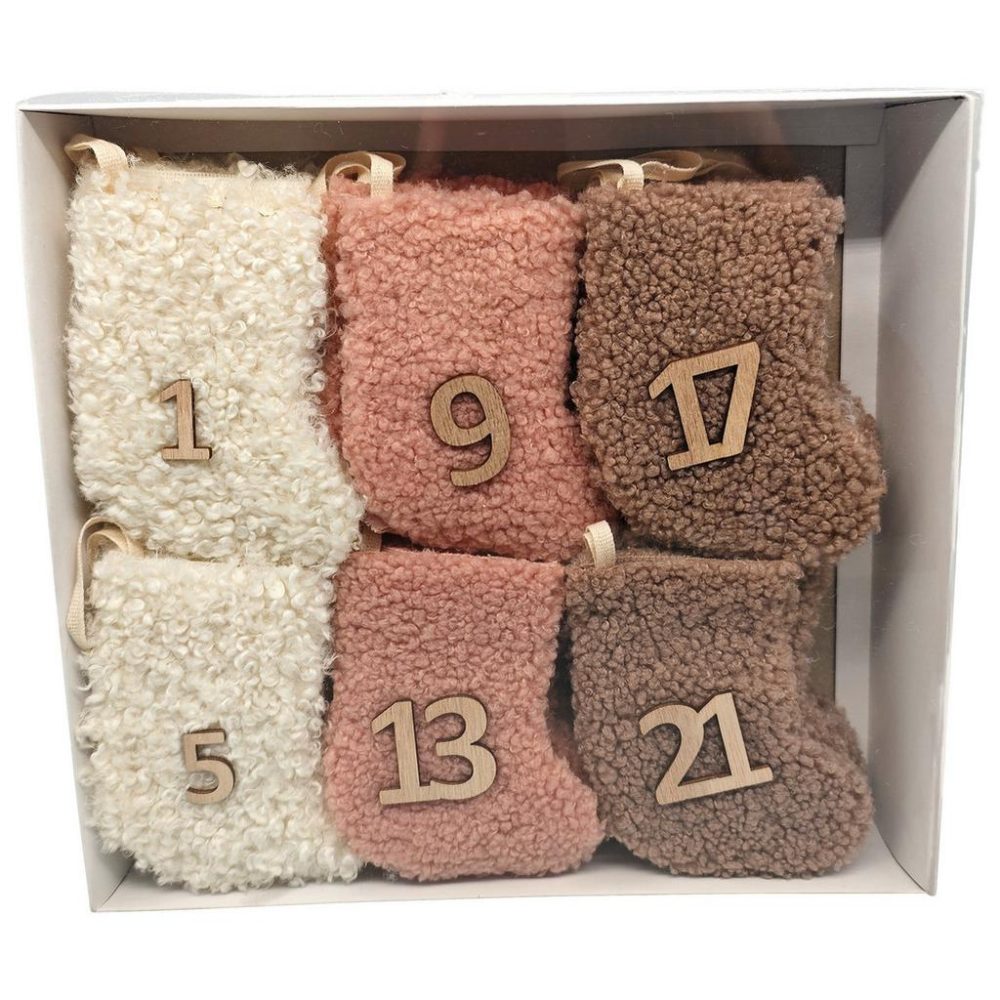 Adventskalender Socks Rose/beige 