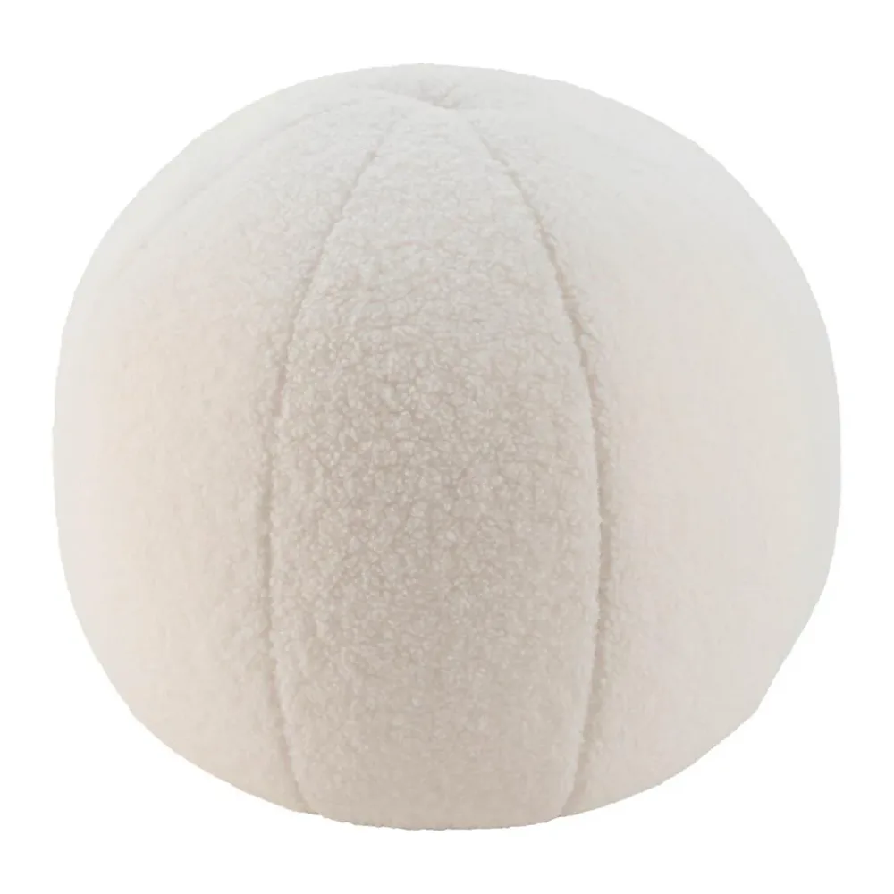 Pouf Ted Weiss Ø Ca. 45cm Weiss Textil 