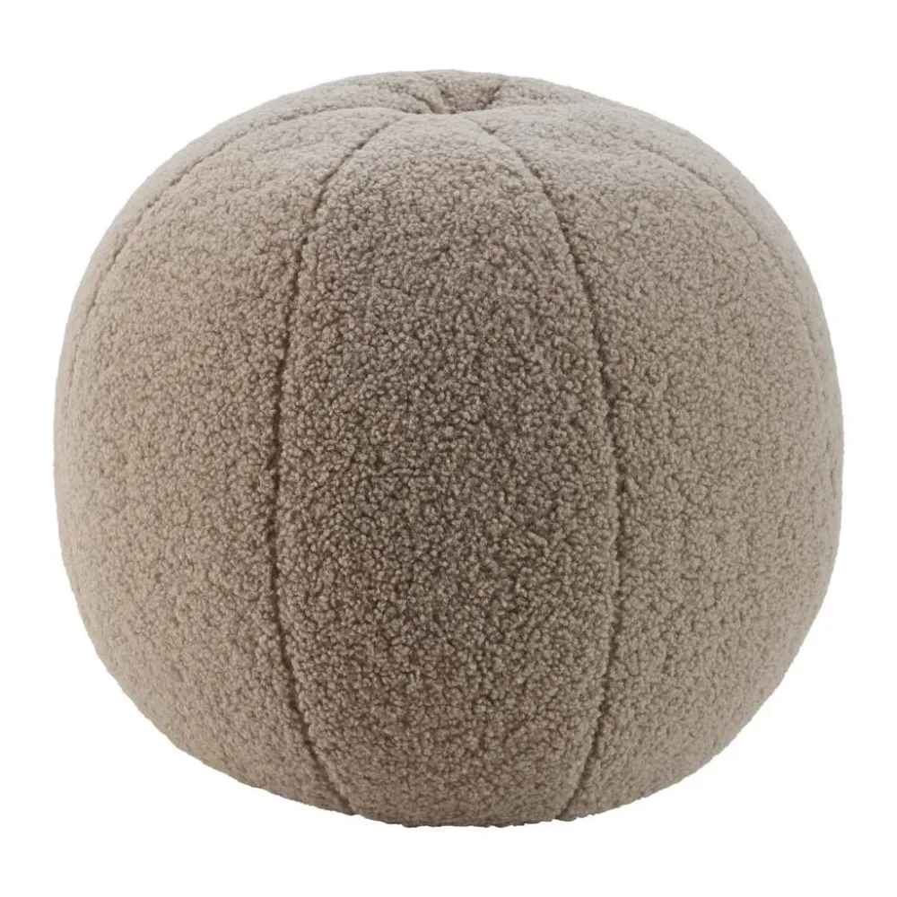 Pouf Ted Taupe Ø Ca. 45cm Taupe Textil Taupe 