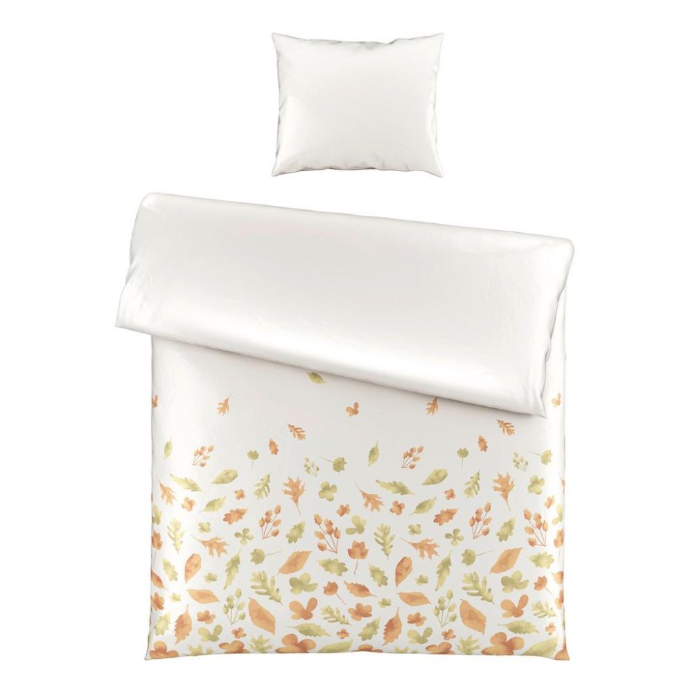 Bettwäscheset Streublätter Satin 160/210 cm 