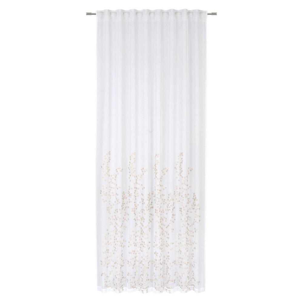 Fertigvorhang Livie Beige Ca. 135x245cm halbtransparent 