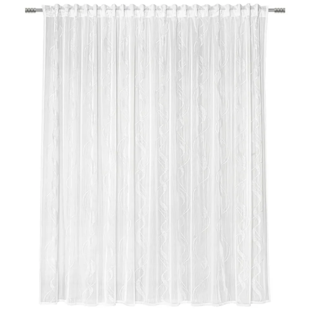 Tagesvorhang Wave Weiss Ca. 300x245cm transparent  300/245 cm 