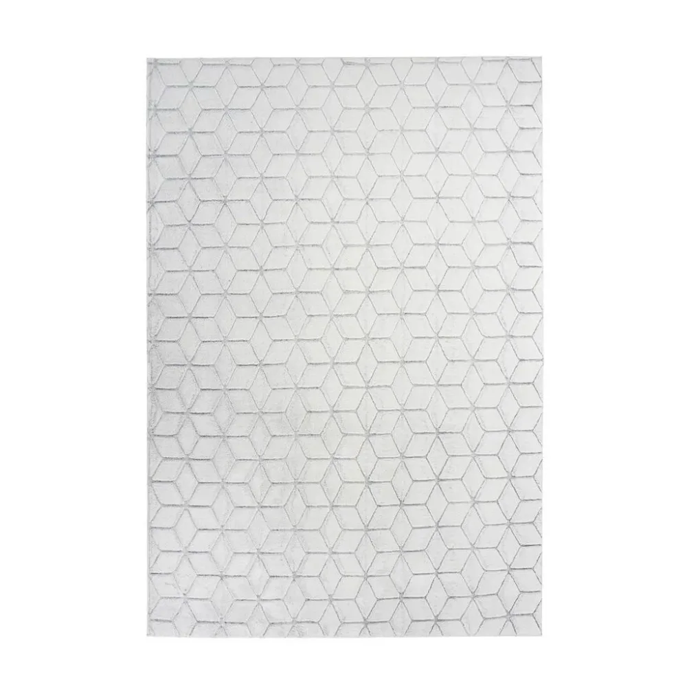 Teppich Vivica 125 Weiss / Anthrazit 80/150 cm 