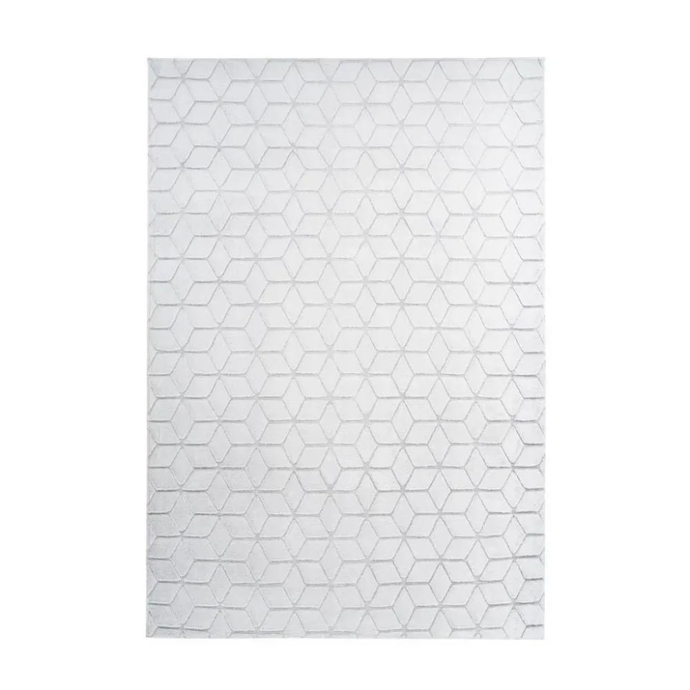 Teppich Vivica 125 Weiss / Graublau 80/150 cm 
