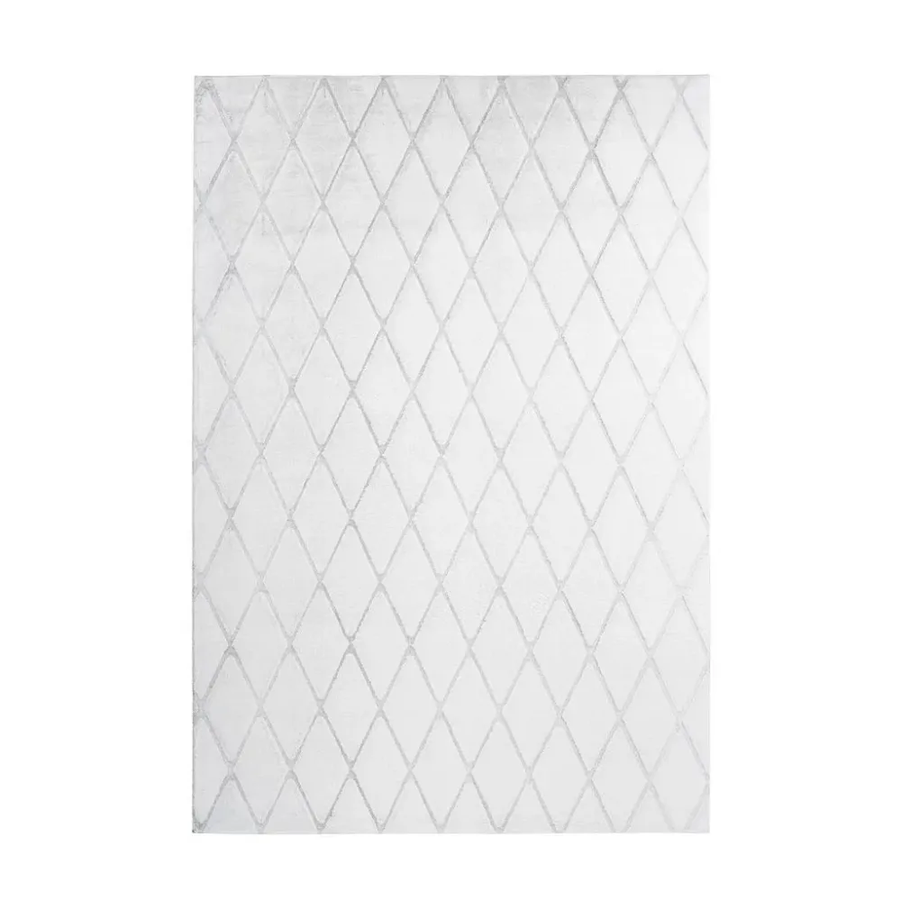 Teppich Vivica 225 Weiss / Graublau 80/150 cm 