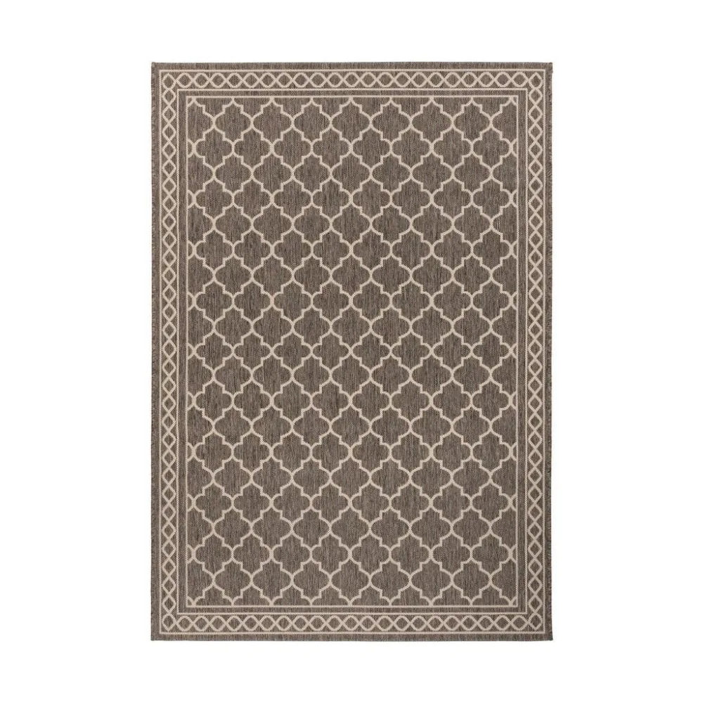 Flachwebeteppich Splash 300 Braun / Creme 80/150 cm 