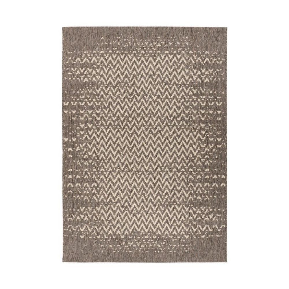 Flachwebeteppich Splash 600 Braun / Creme 80/150 cm 