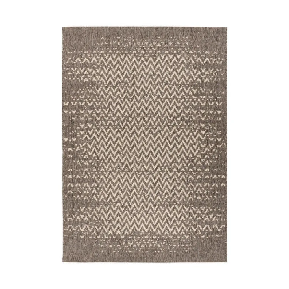 Flachwebeteppich Splash 600 Braun / Creme 120/170 cm 