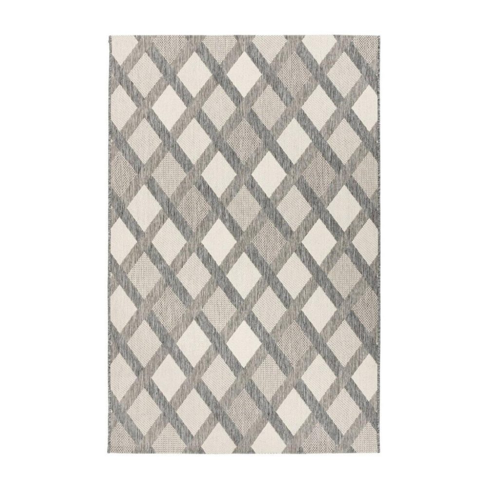 Flachwebeteppich Splash 800 Creme / Grau 120/170 cm 