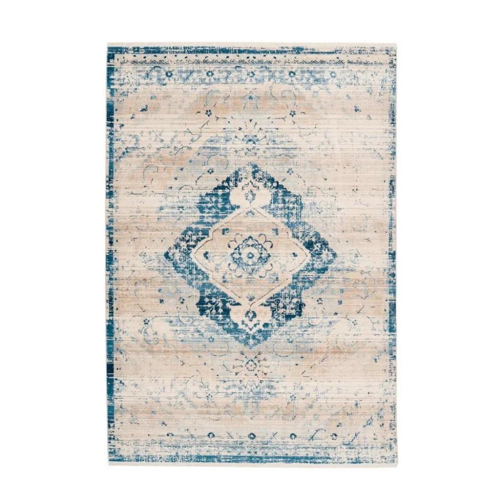 Webteppich Baroque 525 Creme/blau 200x290 200/290 cm 