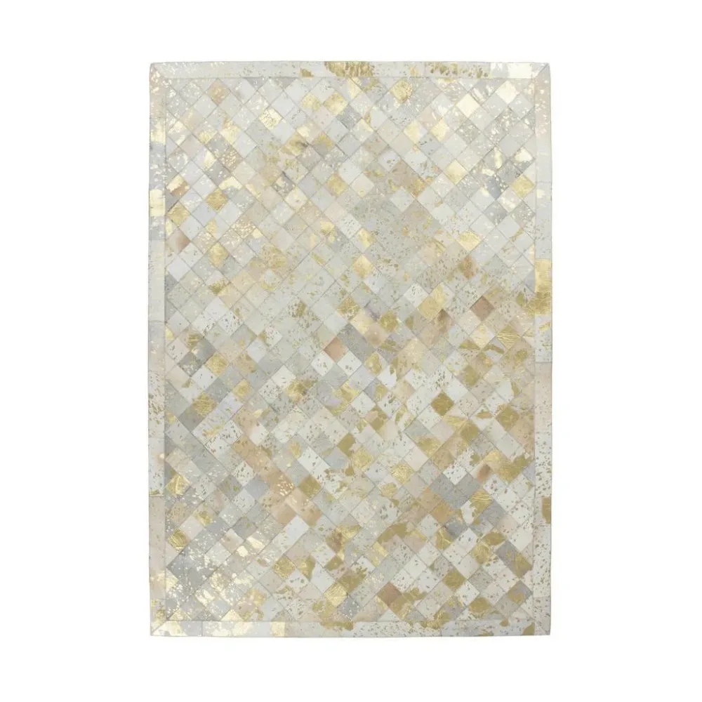 Flachwebeteppich Lavish 210 Elfenbein / Gold 120/170 cm 