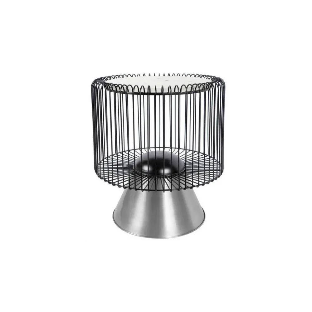 Beistelltisch Uohxv-Wht Metall, Stein 51/51/56,5 cm 